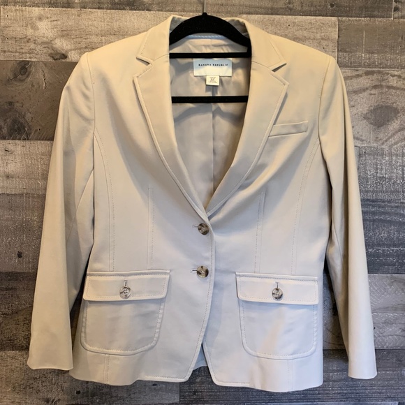 Banana Republic Stretch Petite Blazer P 